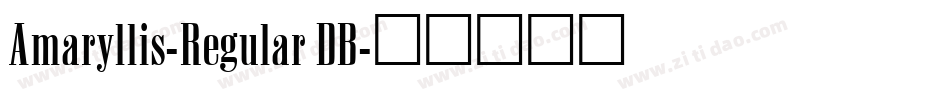 Amaryllis-Regular DB字体转换